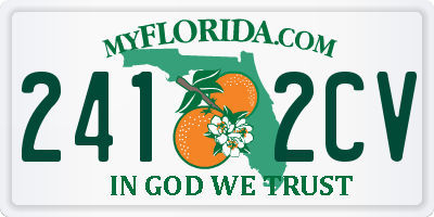 FL license plate 2412CV