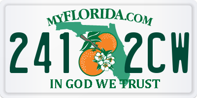 FL license plate 2412CW