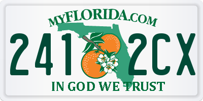 FL license plate 2412CX