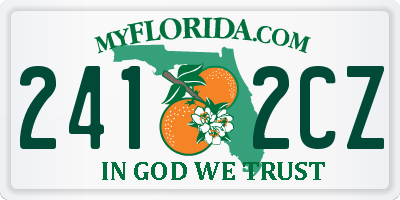 FL license plate 2412CZ