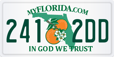 FL license plate 2412DD