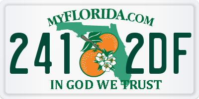 FL license plate 2412DF