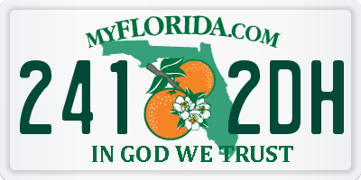 FL license plate 2412DH
