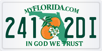 FL license plate 2412DI