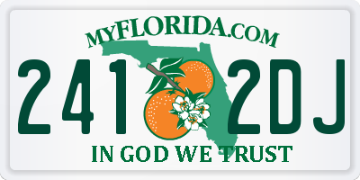 FL license plate 2412DJ