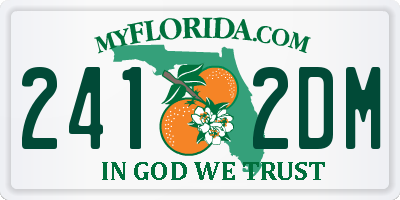 FL license plate 2412DM