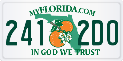 FL license plate 2412DO