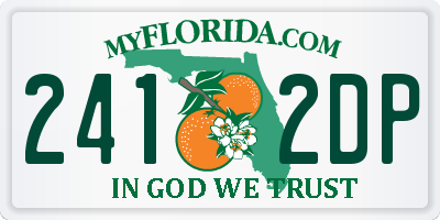 FL license plate 2412DP