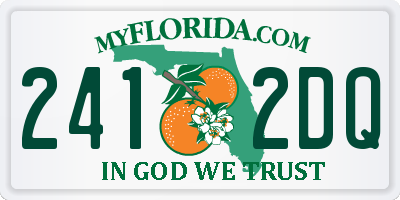 FL license plate 2412DQ