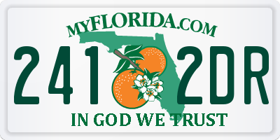FL license plate 2412DR