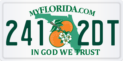 FL license plate 2412DT
