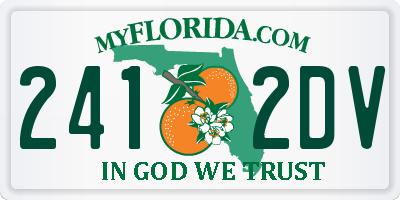 FL license plate 2412DV