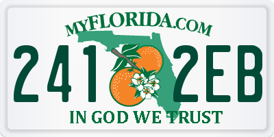 FL license plate 2412EB