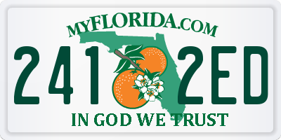 FL license plate 2412ED