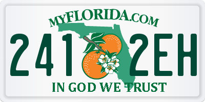 FL license plate 2412EH