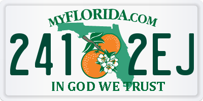 FL license plate 2412EJ