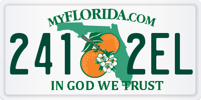 FL license plate 2412EL