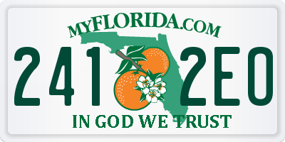 FL license plate 2412EO