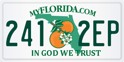 FL license plate 2412EP