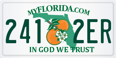 FL license plate 2412ER