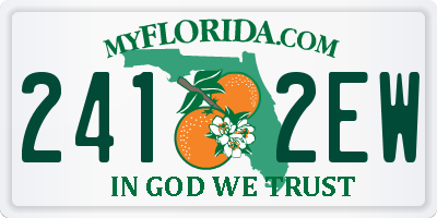 FL license plate 2412EW