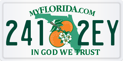 FL license plate 2412EY