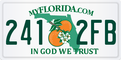 FL license plate 2412FB