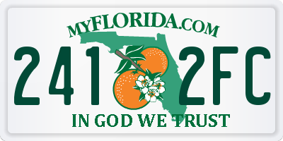 FL license plate 2412FC