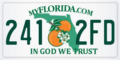 FL license plate 2412FD