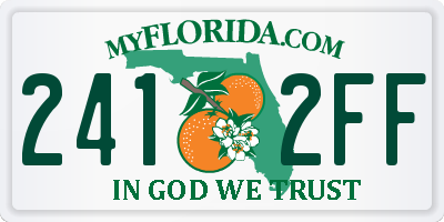 FL license plate 2412FF