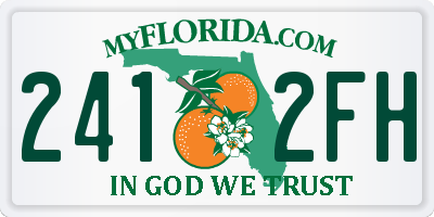 FL license plate 2412FH