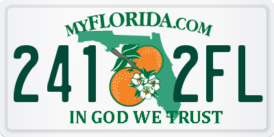 FL license plate 2412FL