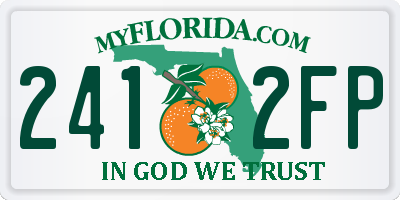 FL license plate 2412FP