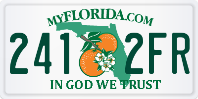 FL license plate 2412FR