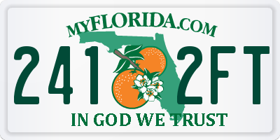 FL license plate 2412FT