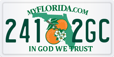 FL license plate 2412GC