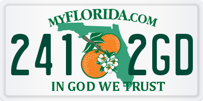 FL license plate 2412GD