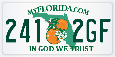 FL license plate 2412GF