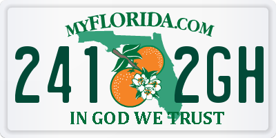 FL license plate 2412GH