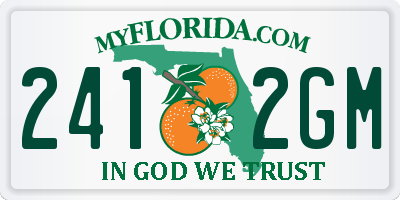 FL license plate 2412GM