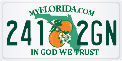 FL license plate 2412GN