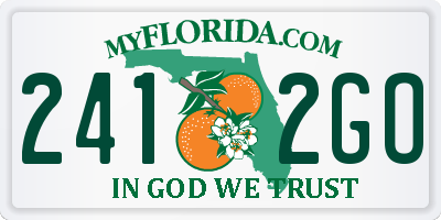 FL license plate 2412GO