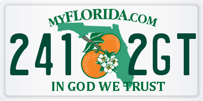 FL license plate 2412GT