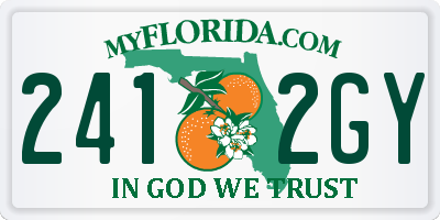 FL license plate 2412GY