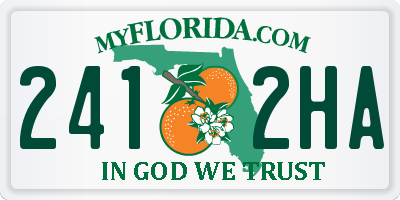 FL license plate 2412HA