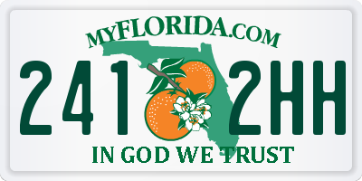 FL license plate 2412HH