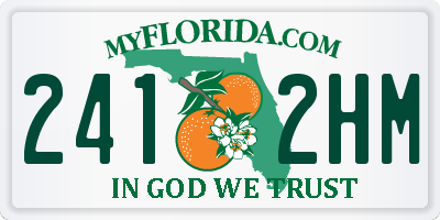 FL license plate 2412HM