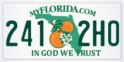 FL license plate 2412HO