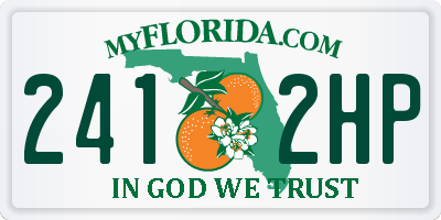 FL license plate 2412HP
