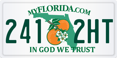 FL license plate 2412HT